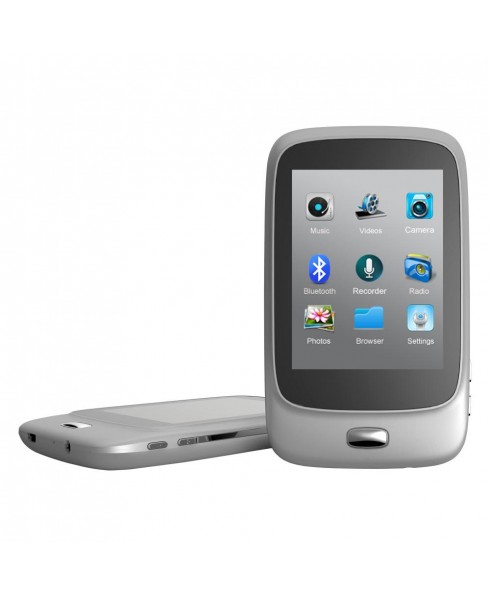 Riptunes 8GB MP3 Player with Bluetooth, 2.8-inch LCD and microSD Card Slot, Silver
