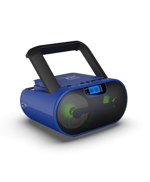 Riptunes Blue CD MP3 Stereo Boom Box AM/FM Radio with Bluetooth®