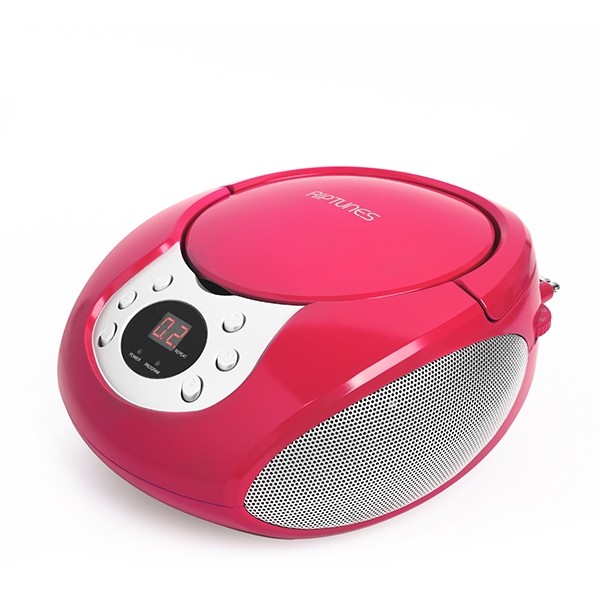 Sylvania Portable Cd Player Boom Box with Am/FM Radio Pink 