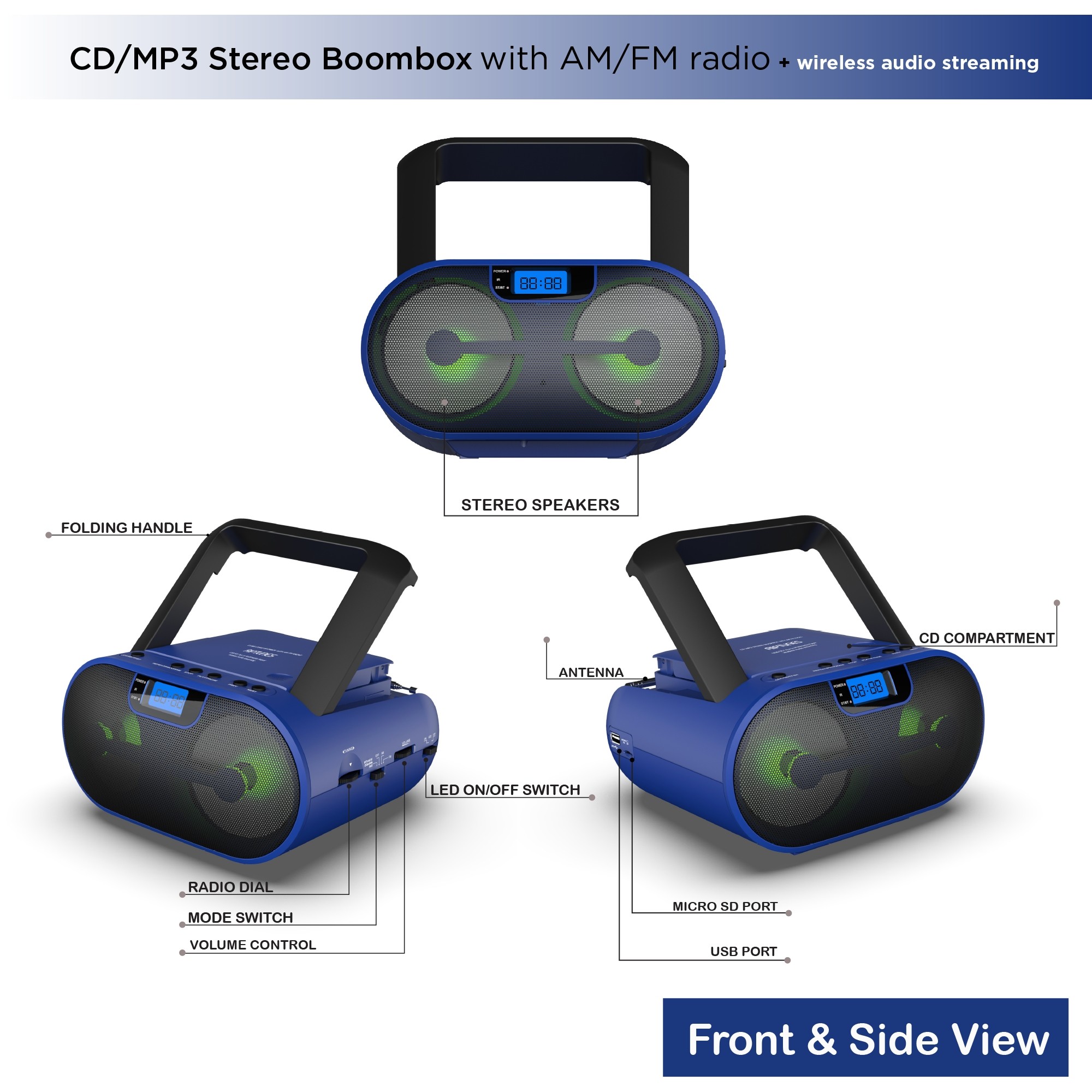 Radio CD Con Bluetooth Miray RMU-9253N