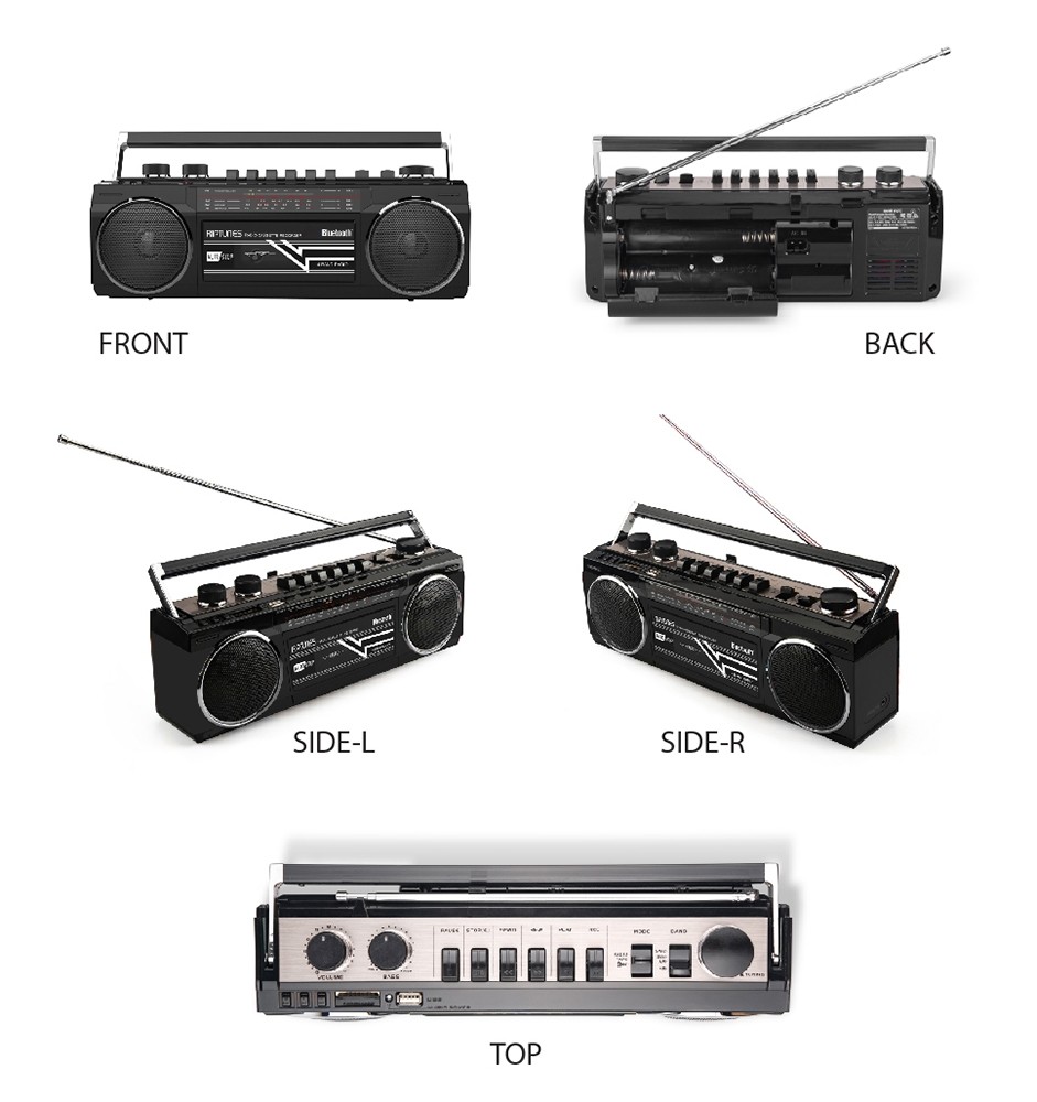 Radio Cassette Bluetooth Noir – Tempus Republic