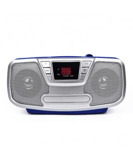 Riptunes Bluetooth Portable CD Boombox with AM/FM Radio, Blue