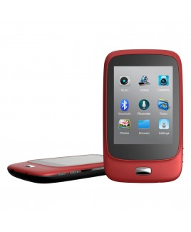 Riptunes 8GB MP3 Player with Bluetooth, 2.8-inch LCD and microSD Card Slot, Red