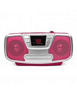 Riptunes Bluetooth Portable CD Boombox with AM/FM Radio, Pink