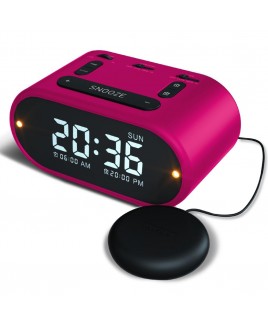 Riptunes Vibrating Alarm Clock - Pink