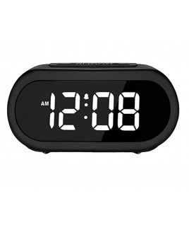 Riptunes 1.4-Inch Digital Alarm Clock w/ 5 Alarm Sounds - Black