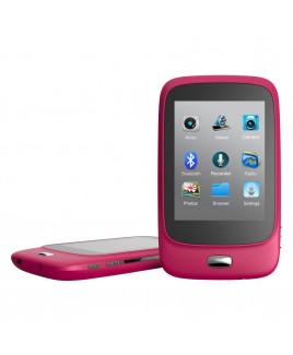 Riptunes 8GB MP3 Player with Bluetooth, 2.8-inch LCD and microSD Card Slot, Pink