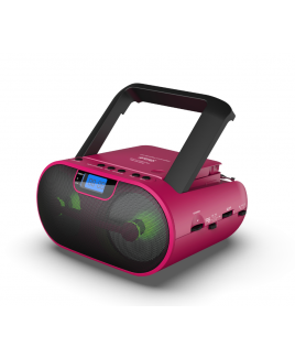 Riptunes Pink CD MP3 Stereo Boom Box AM/FM Radio with Bluetooth®