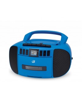 GPX CD, Cassette, AM/FM Radio Boombox with Aux-in - Blue
